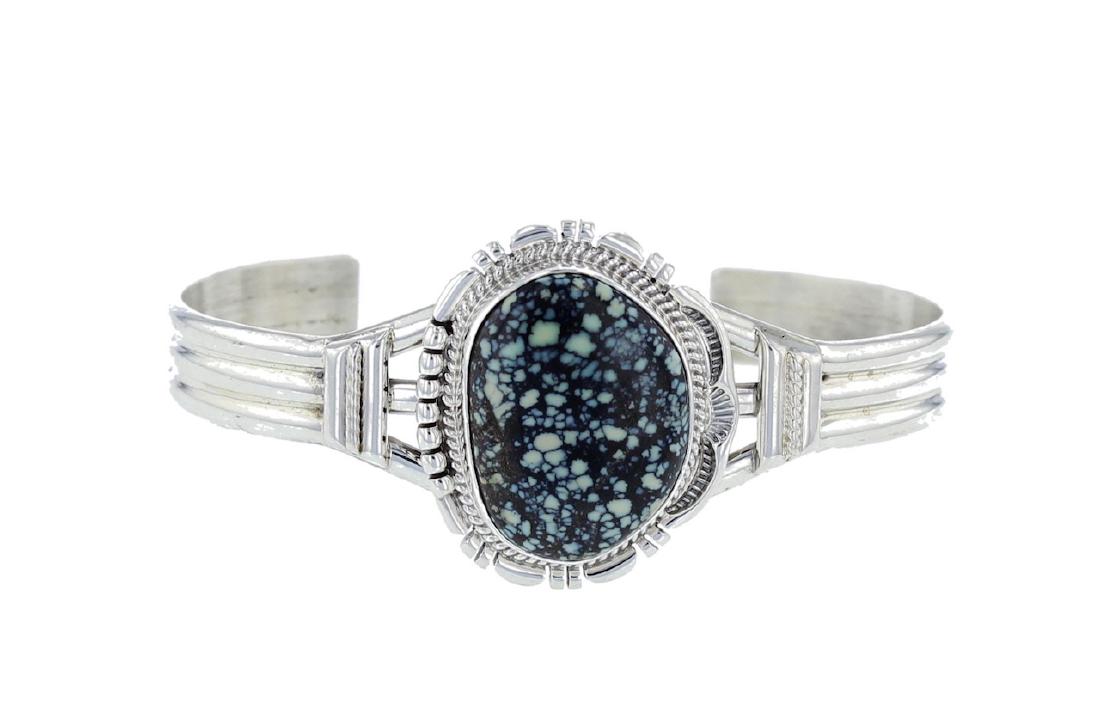 Sterling Silver Genuine New Lander Bracelet Navajo (1 of 1)