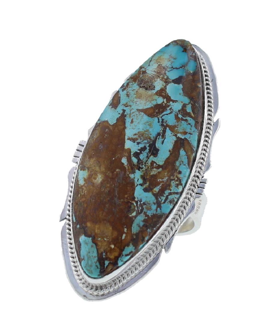 Sterling Silver Genuine Turquoise Ring Navajo Native (1 of 1)