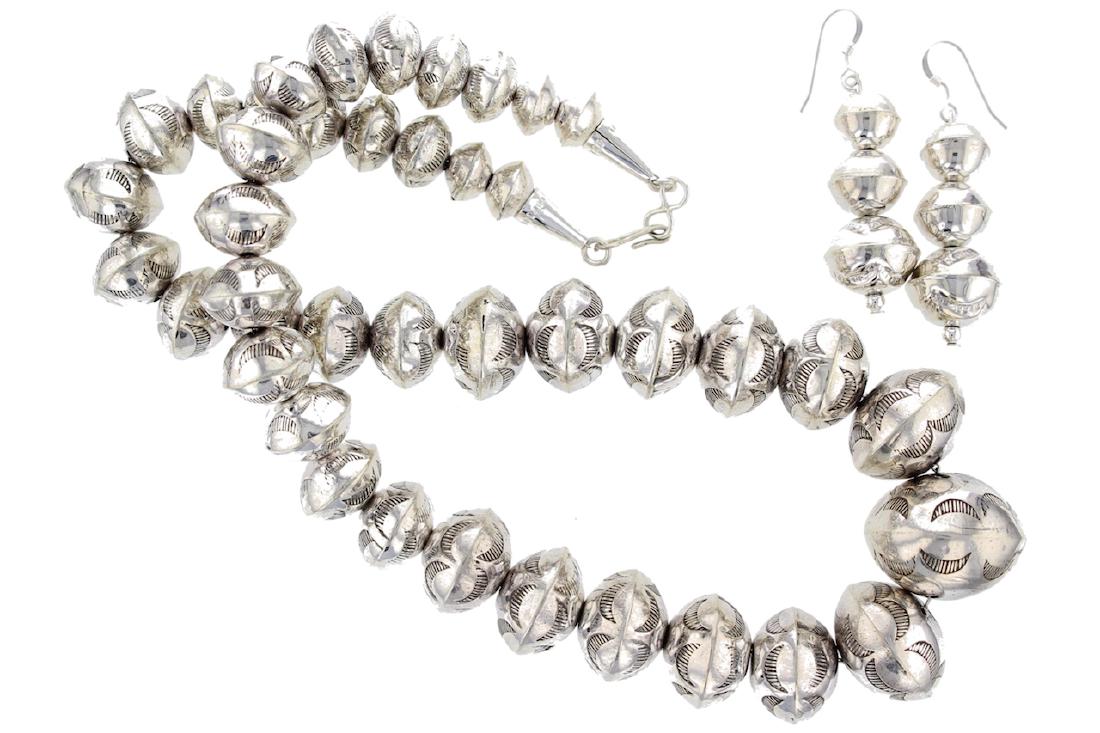 Sterling Silver " Navajo Pearl " Contemporary Beads (1 of 1)