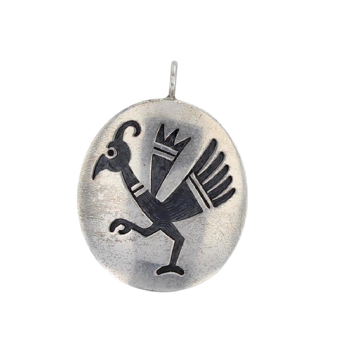Sterling Silver Bird Pendant Hopi Native American (1 of 1)