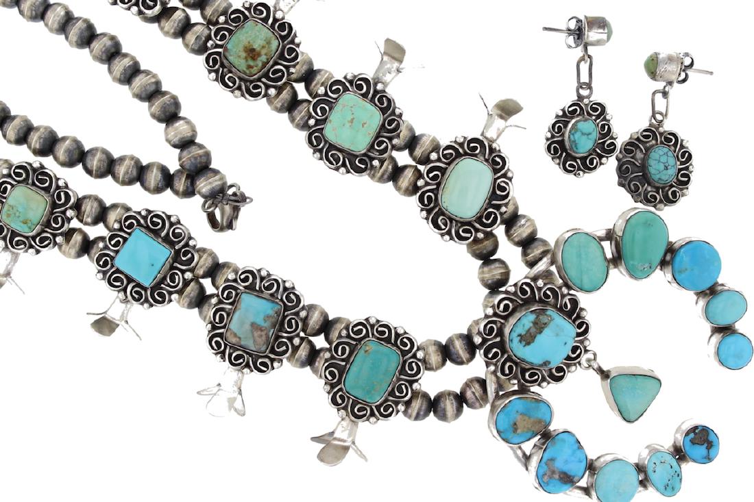 Sterling Silver Genuine Turquoise Masterpiece Necklace (1 of 2)