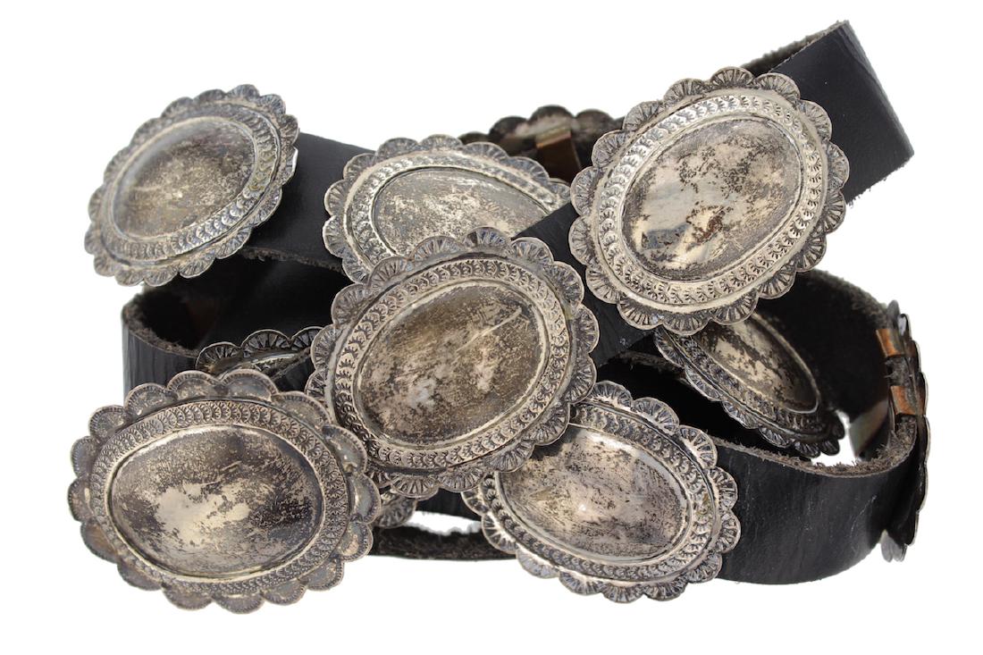 Sterling Silver Vintage Concho Belt Navajo Native (1 of 2)