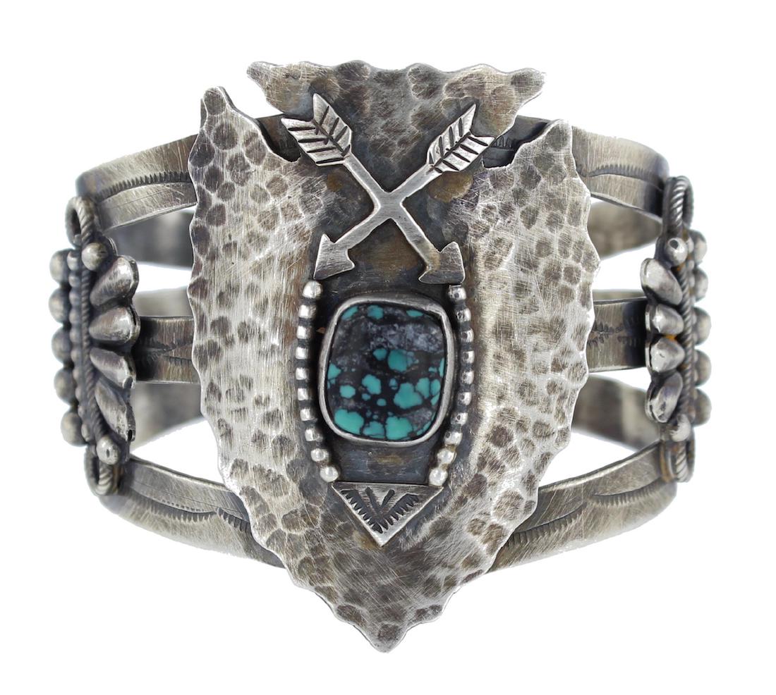 Sterling Silver Genuine Turquoise Arrow Head Design (1 of 3)