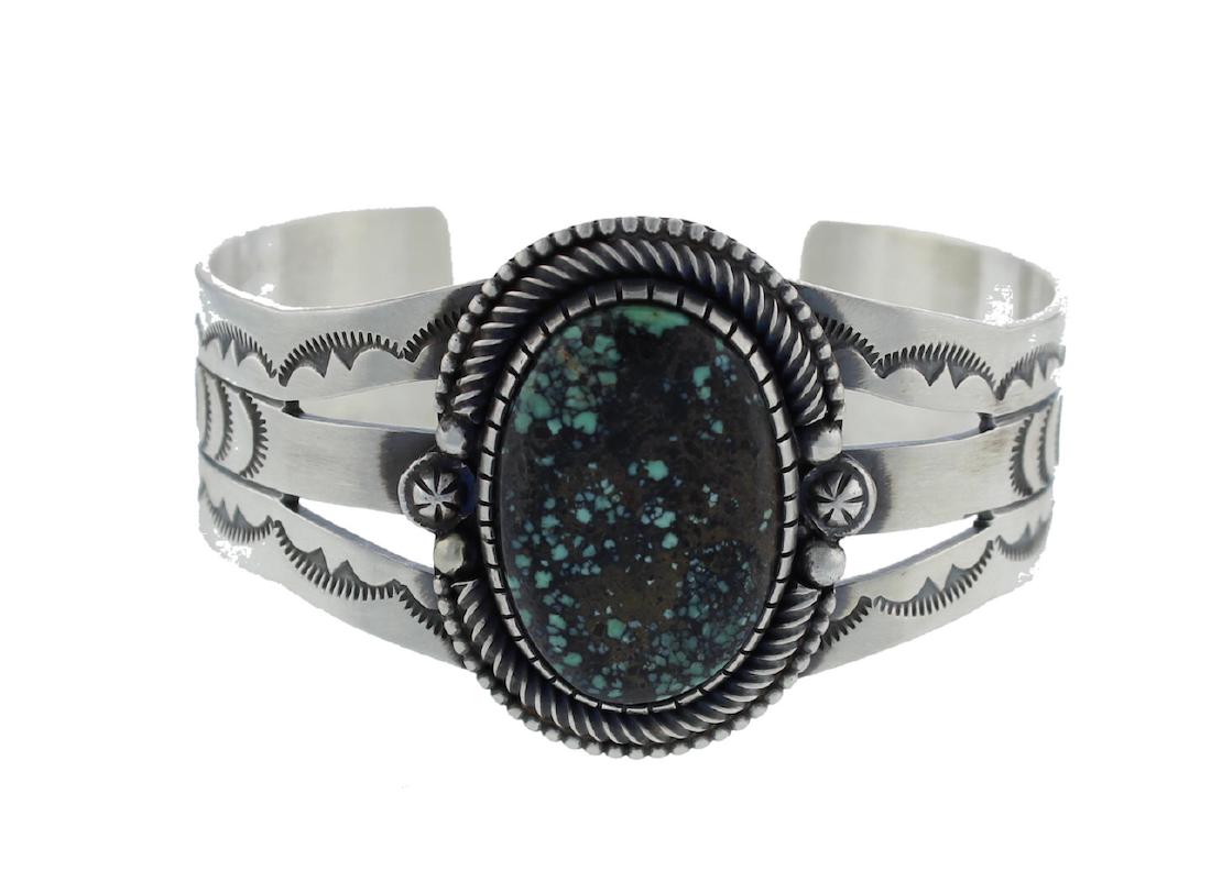 Sterling Silver  Turquoise Masterpiece Bracelet Navajo (1 of 1)