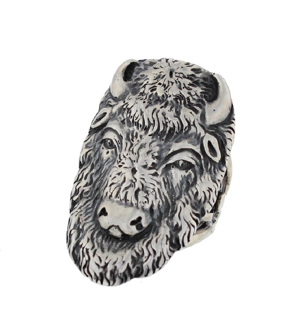 Sterling Silver Vintage Buffalo Head Masterpiece Ring (1 of 1)