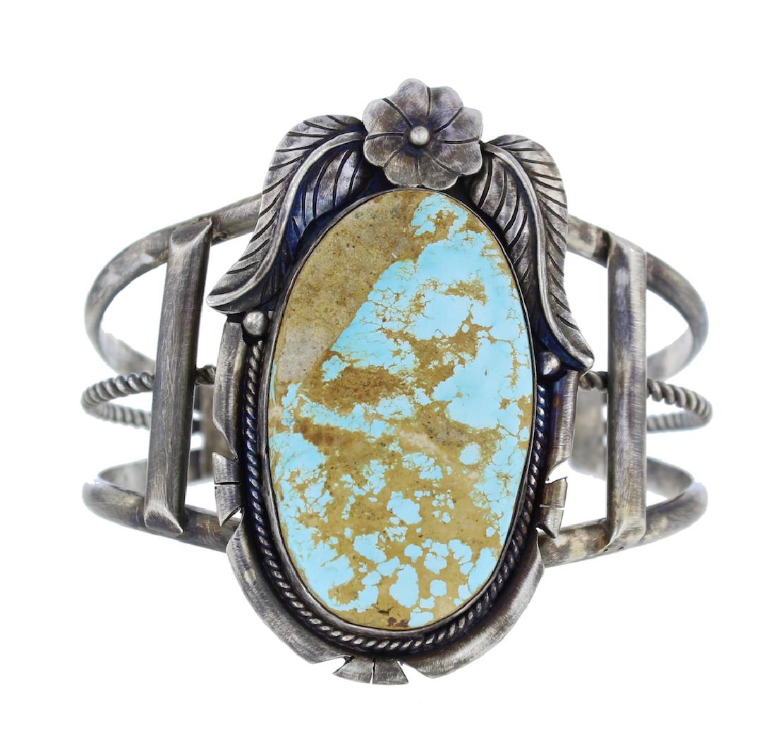 Sterling Silver  Turquoise Masterpiece Bracelet Navajo (1 of 2)