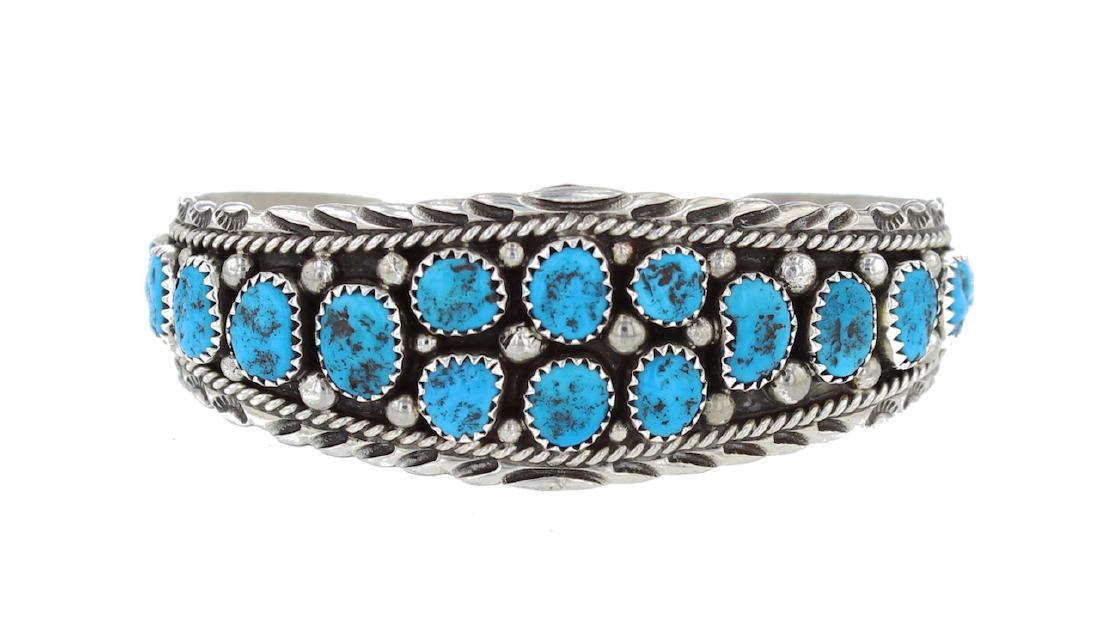 Sterling Silver  Turquoise Vintage Bracelet Navajo (1 of 1)