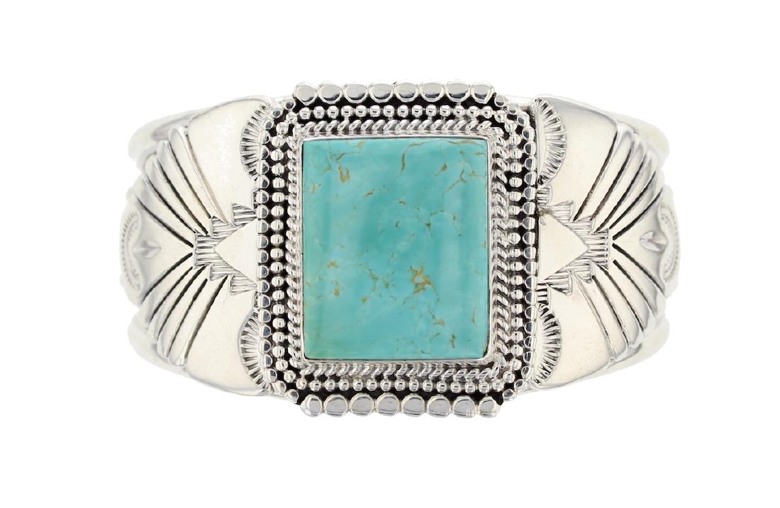 Sterling Silver  Turquoise Masterpiece Bracelet Navajo (1 of 2)