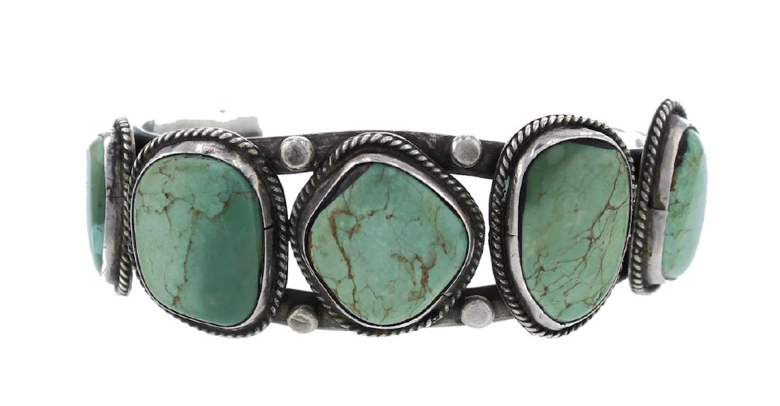 Sterling Silver  Turquoise Vintage Bracelet Navajo (1 of 1)