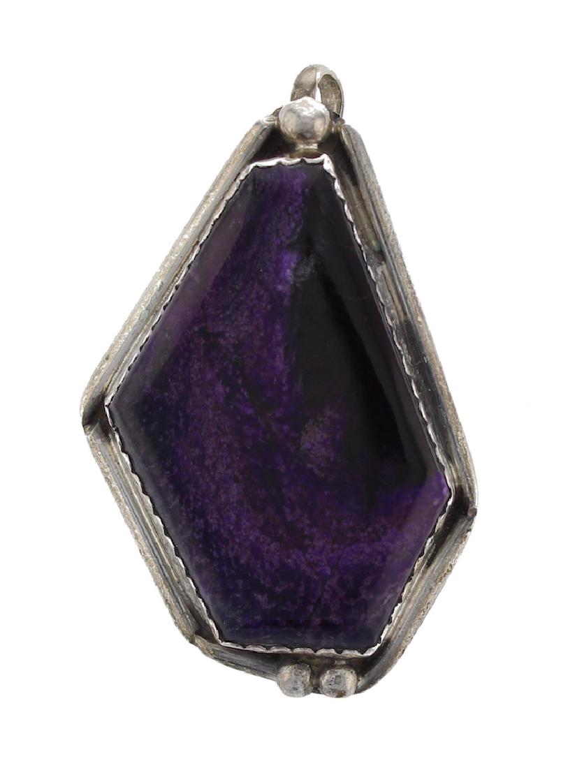 Sterling Silver  Sugilite Vintage Pendant Navajo Native (1 of 1)