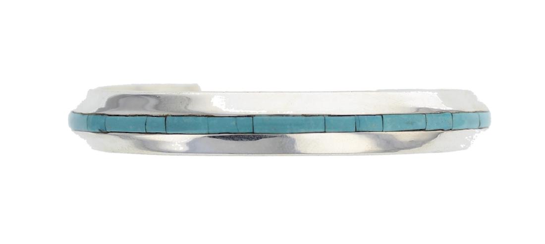 Sterling Silver  Turquoise Contemporary Bracelet Navajo (1 of 1)