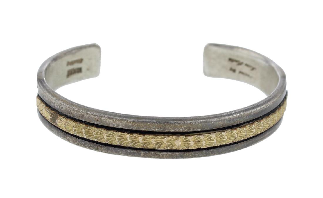 Sterling Silver & 12K Gold Fill Bracelet Navajo/ Apache (1 of 1)