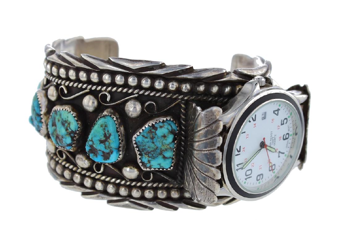 Sterling Silver  Turquoise Nugget Vintage Masterpiece (1 of 3)