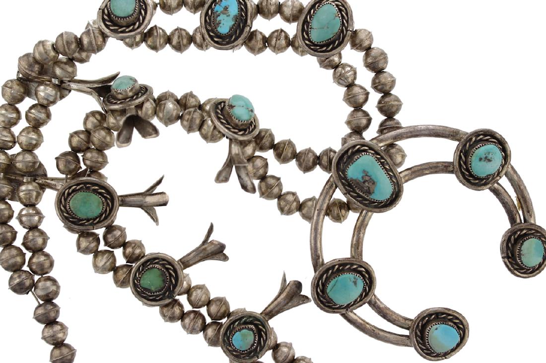 Sterling Silver  Turquoise Vintage Squash blossom (1 of 2)