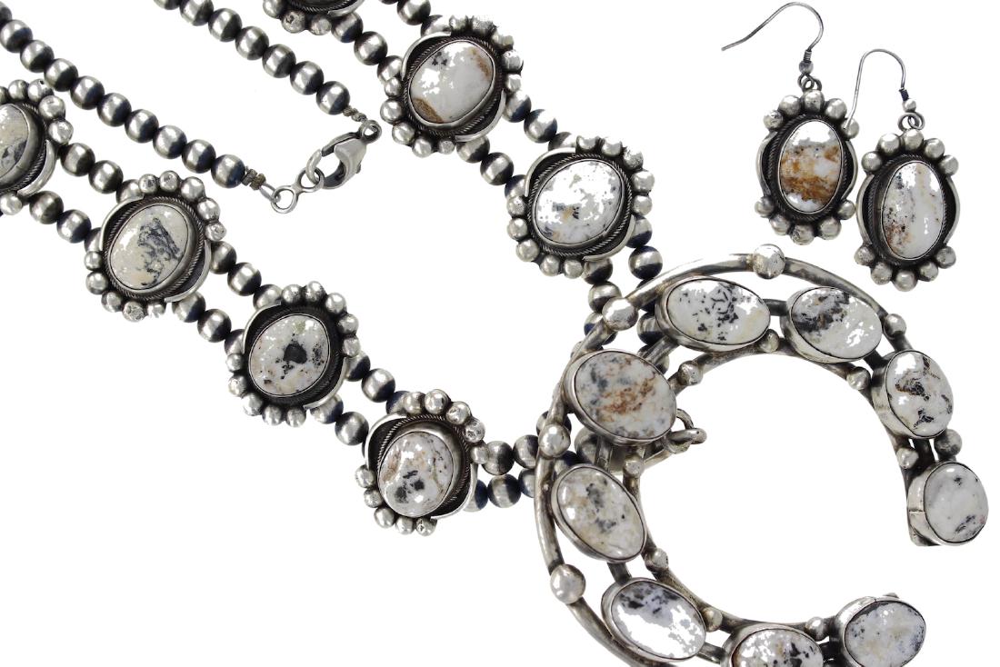 Sterling Silver  White Buffalo Masterpiece Squash (1 of 2)