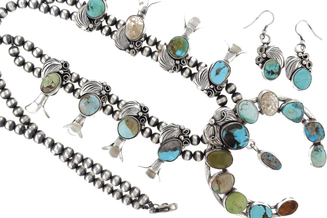 Sterling Silver Turquoise Masterpiece Squash Blossom (1 of 2)