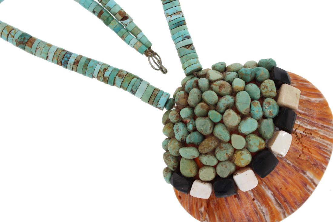Sterling Silver Turquoise & Spiny Oyster Shell Vintage (1 of 2)