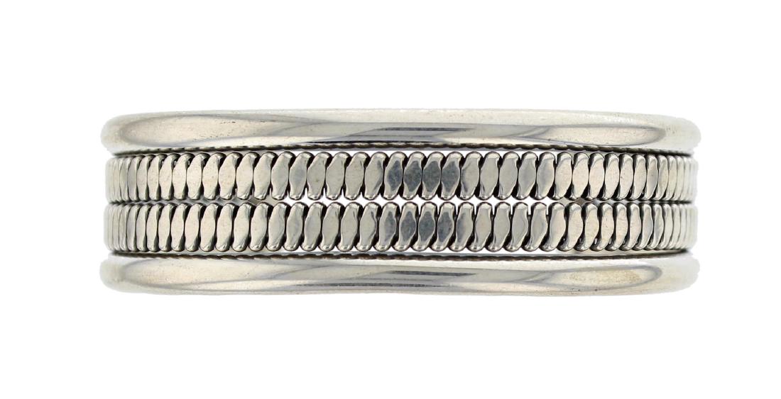 Sterling Silver Row Bracelet Navajo Native American (1 of 1)