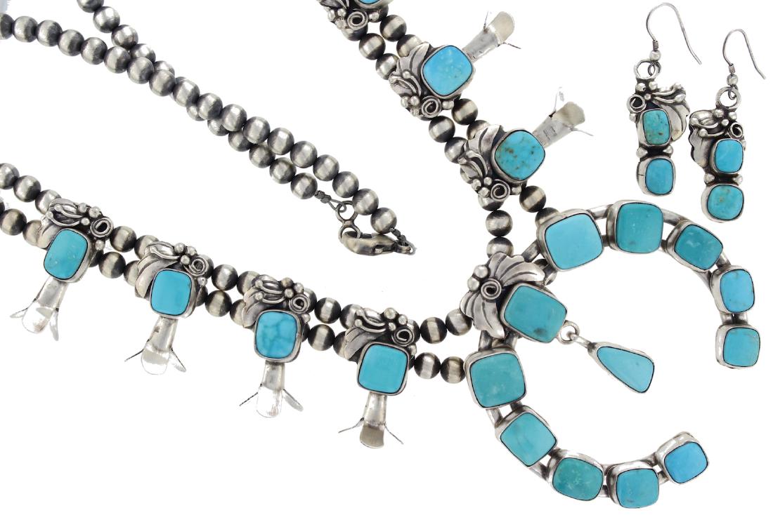 Sterling Silver Turquoise Masterpiece Squash Blossom (1 of 2)