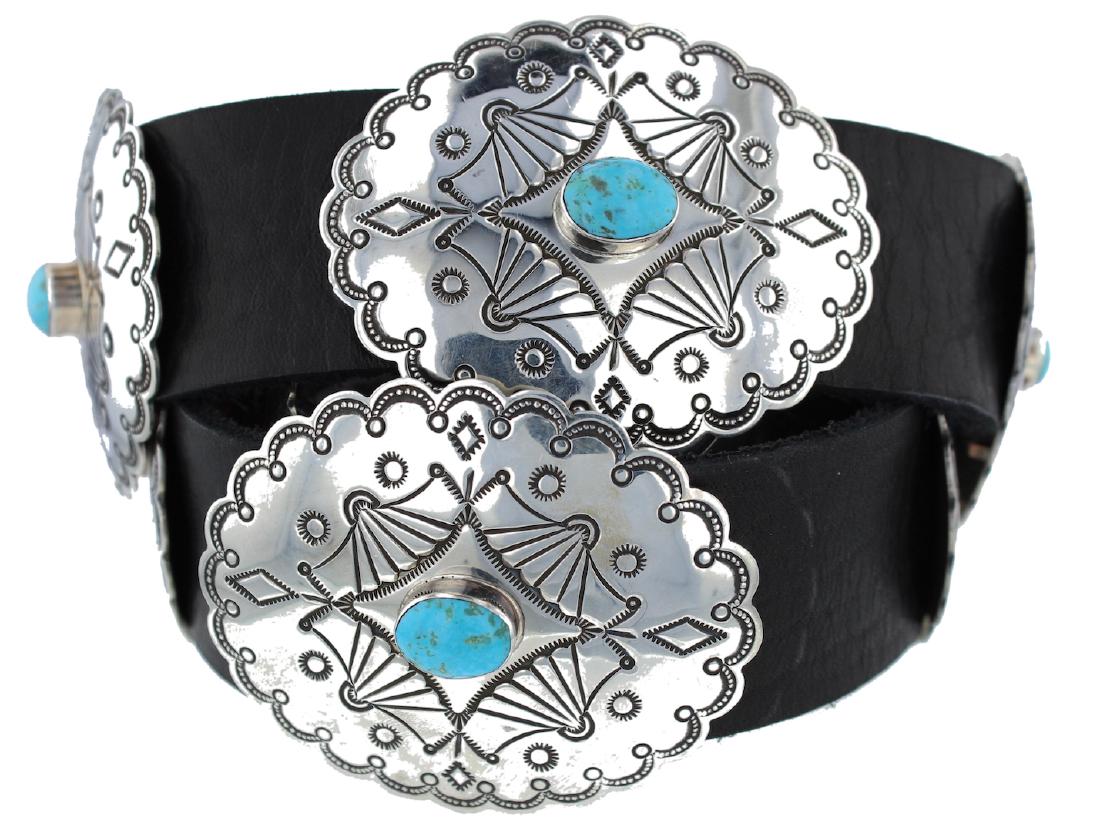Sterling Silver Turquoise Masterpiece Concho Belt (1 of 3)