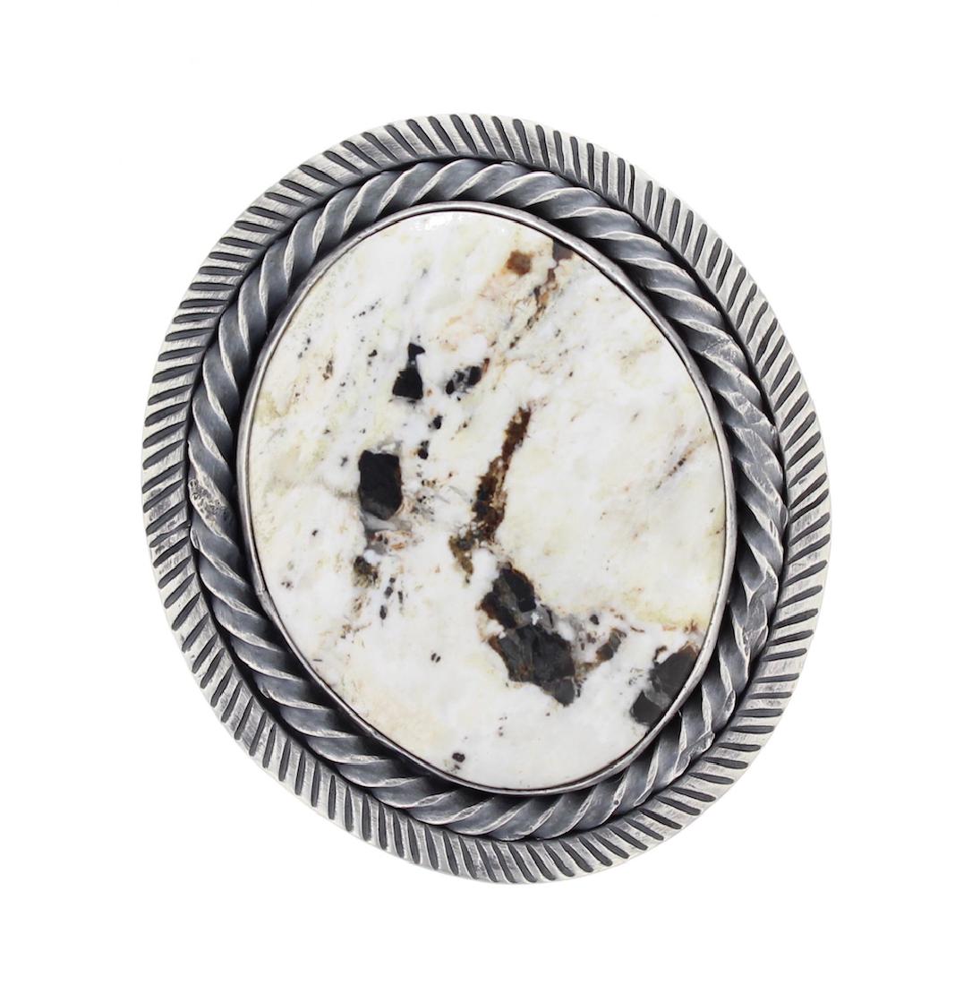 Sterling Silver  White Buffalo Ring Navajo Native (1 of 1)