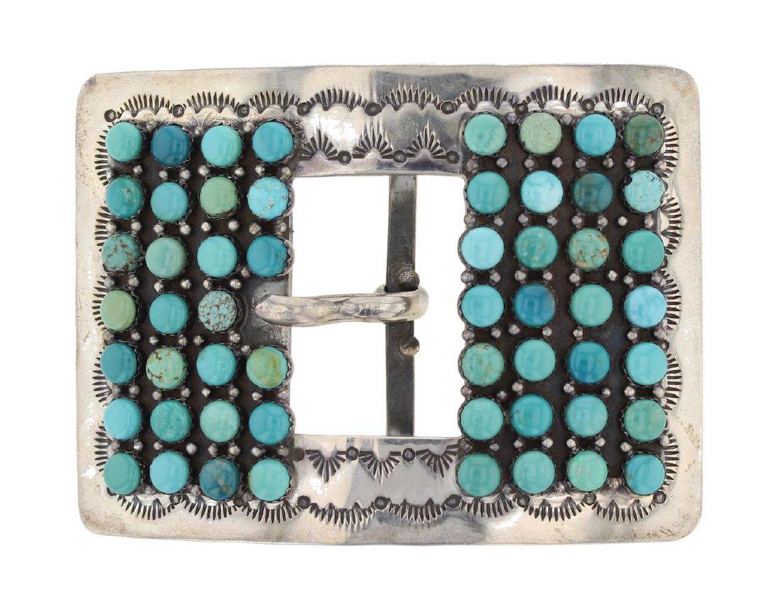 Sterling Silver Turquoise Vintage Masterpiece Belt (1 of 2)
