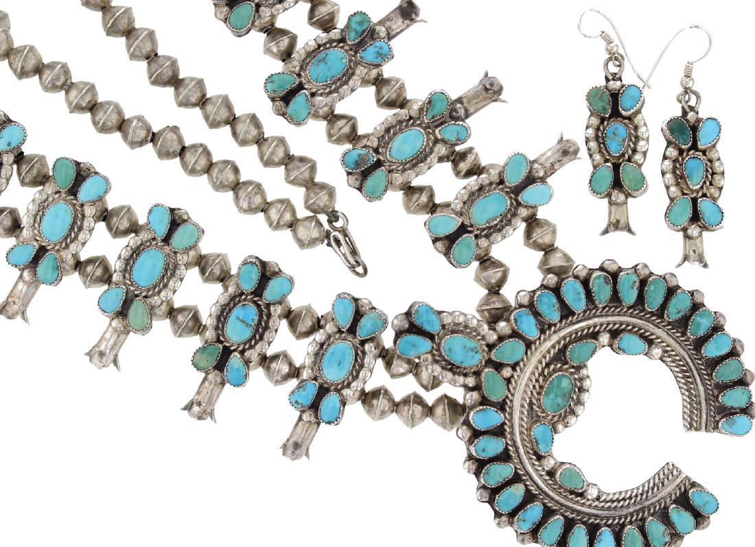 Sterling Silver Turquoise Masterpiece Vintage Squash (1 of 2)