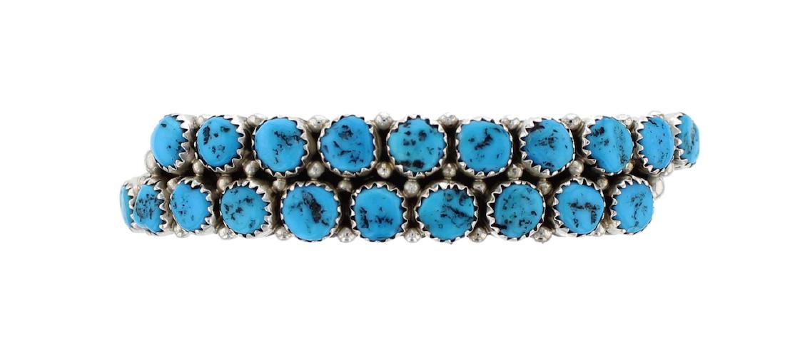 Sterling Silver Genuine Turquoise  Vintage Cluster (1 of 2)