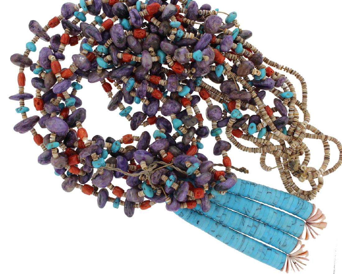 Vintage Multi Stone Heishi  Jacla Necklace Navajo (1 of 1)