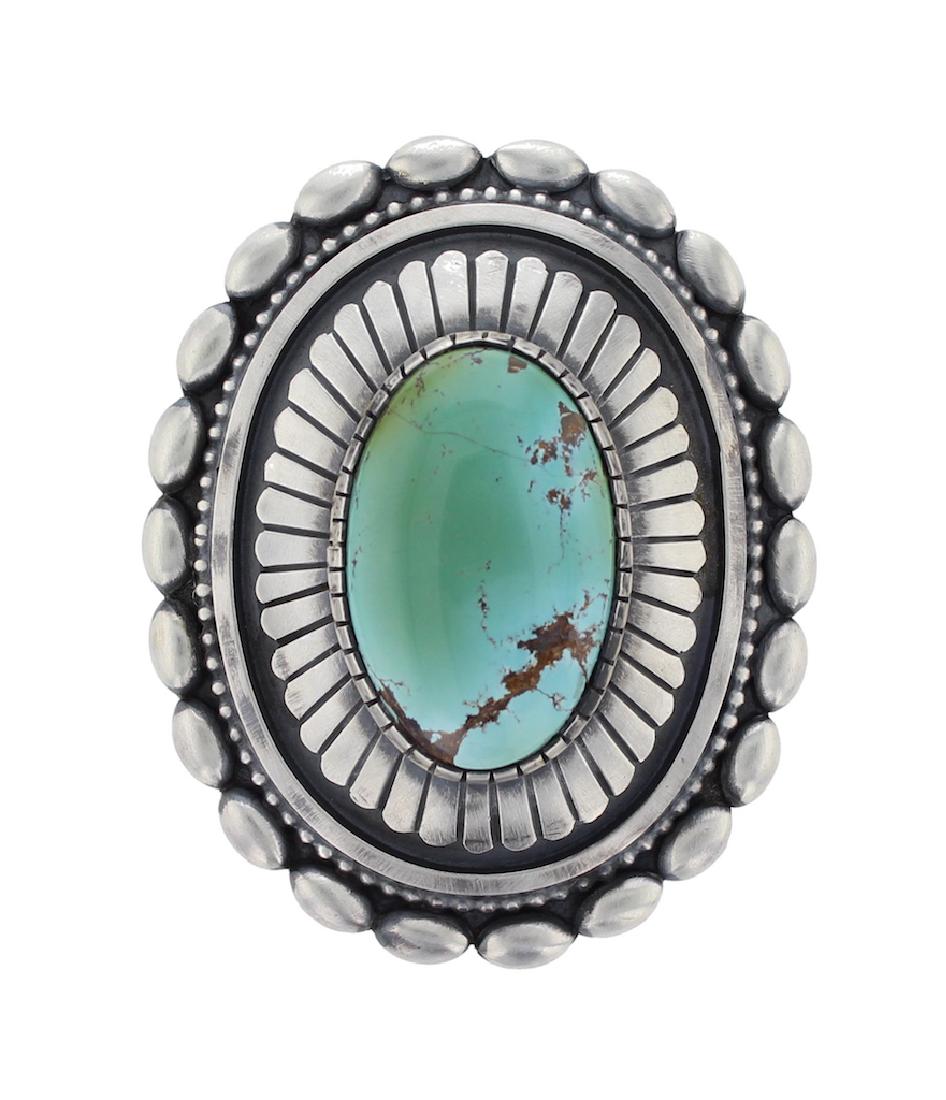 Sterling Silver Genuine Turquoise Masterpiece Ring (1 of 2)