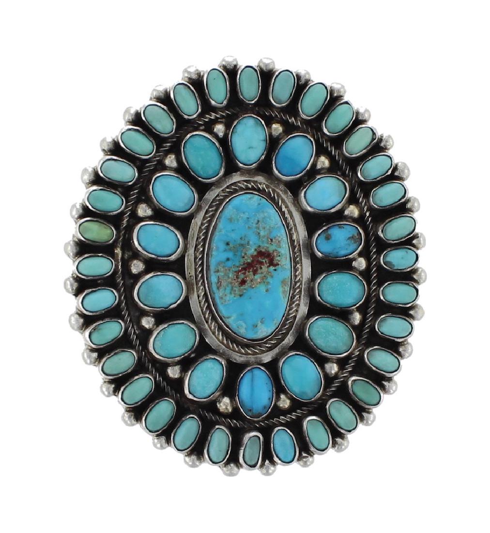 Sterling Silver Genuine Turquoise Masterpiece Ring (1 of 2)
