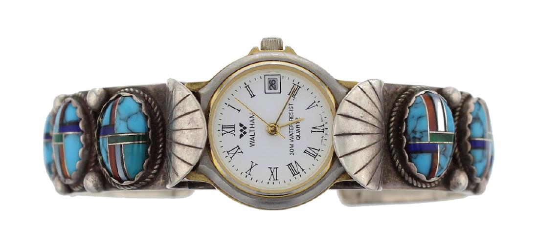 Sterling Silver Genuine Mutli Stone Watch Bracelet (1 of 2)