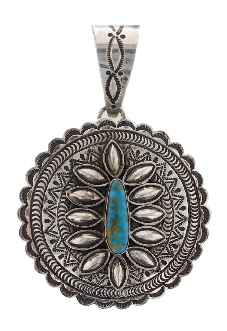 Sterling Silver Genuine Turquoise Masterpiece Pendant (1 of 2)