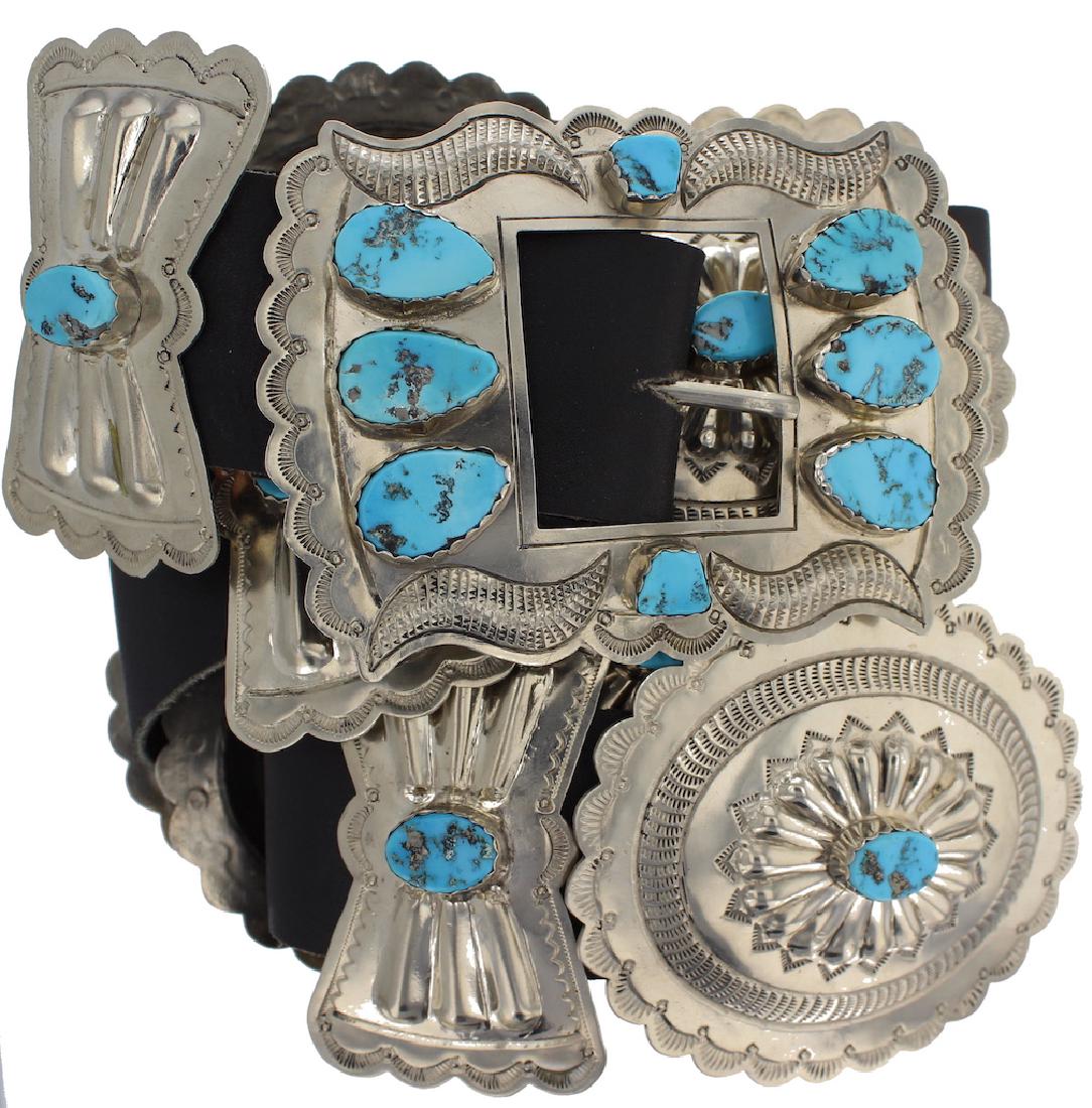 Sterling Silver Genuine Turquoise Masterpiece Concho (1 of 3)
