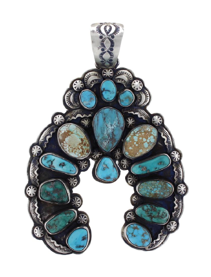 Sterling Silver Genuine Turquoise Masterpiece NaJa (1 of 2)