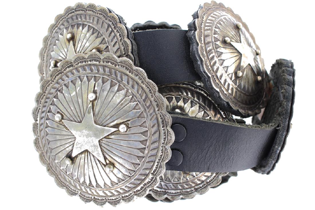 Sterling Silver Vintage Masterpiece Stamp Concho Belt (1 of 2)
