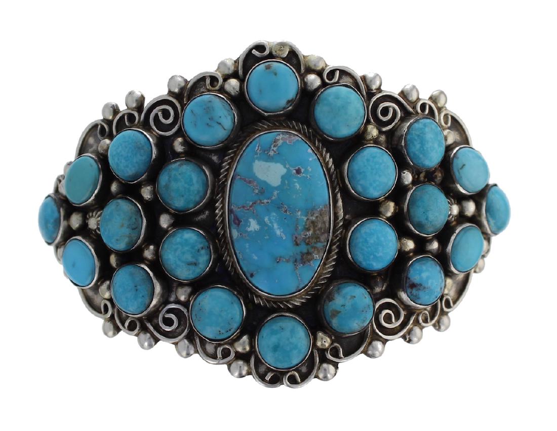 Sterling Silver Genuine Turquoise Masterpiece Bracelet (1 of 2)