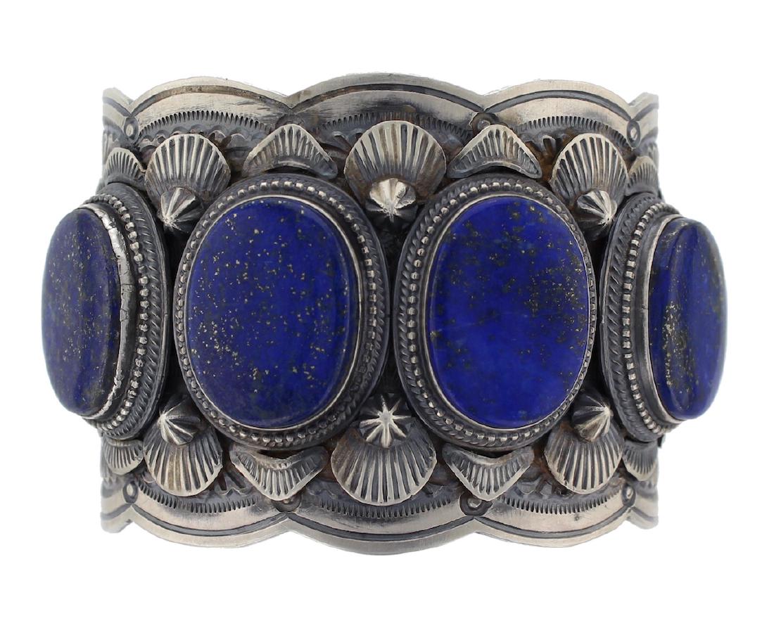 Sterling Silver Genuine Lapis Masterpiece 3 Stone (1 of 2)