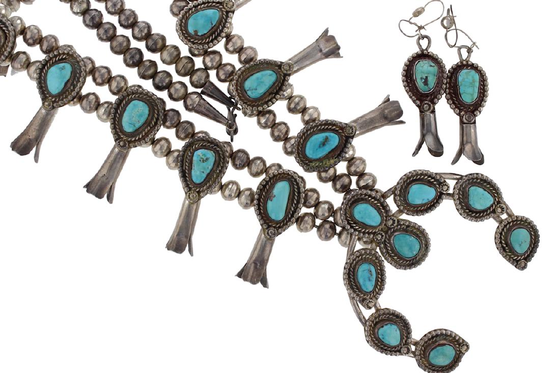 Sterling Silver Genuine Turquoise Antique Old Pawn (1 of 2)