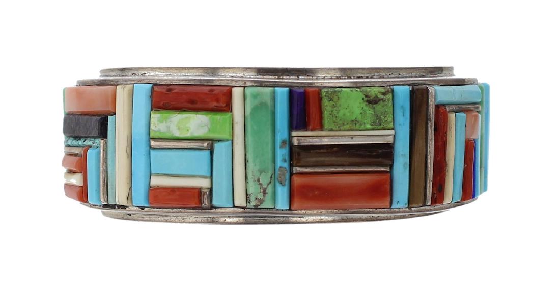 Sterling Silver Genuine Turquoise & Multi Stone Cobble (1 of 2)