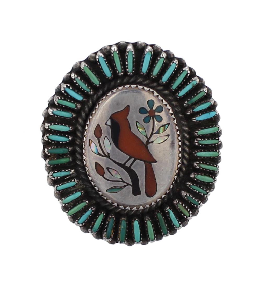 Sterling Silver Genuine Turquoise & Coral Vintage (1 of 2)