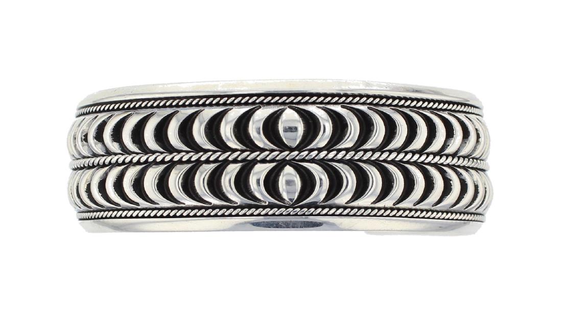 Sterling Silver Heavy Stamp Masterpiece Bracelet (1 of 1)