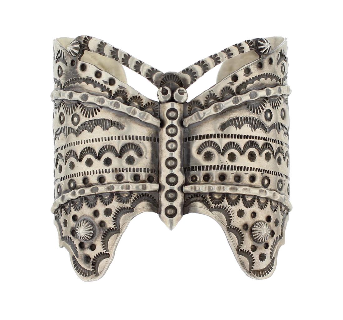 Sterling Silver Butterfly Bracelet Navajo Native (1 of 2)