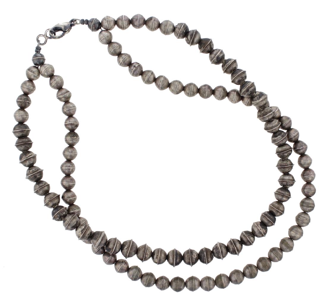 Sterling Silver Vintage " Navajo Pearls " Double Strand (1 of 1)
