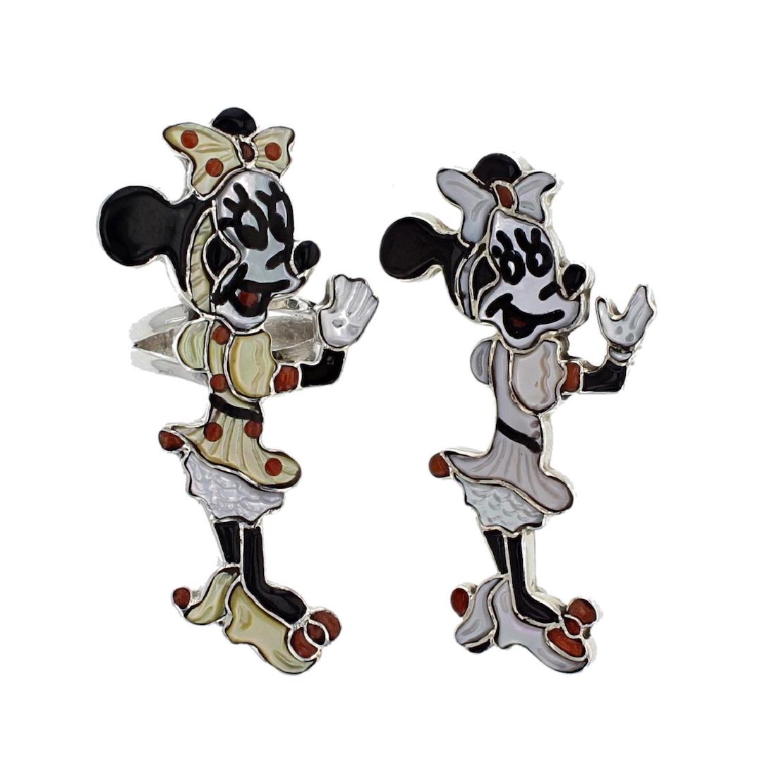 Sterling Silver Genuine Multi Stone Minnie Mouse Fan (1 of 1)