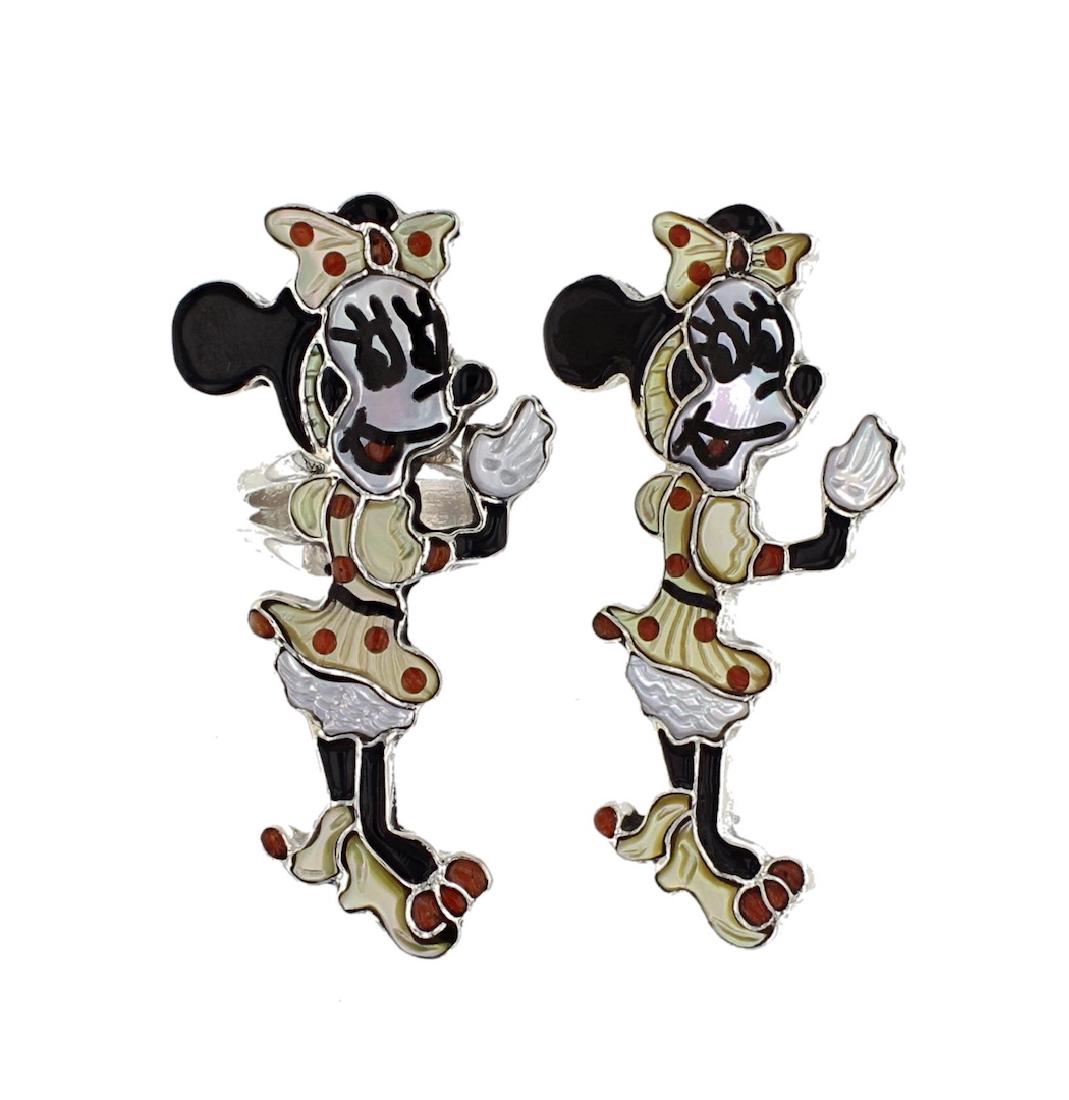 Sterling Silver Genuine Multi Stone Minnie Mouse Fan (1 of 1)