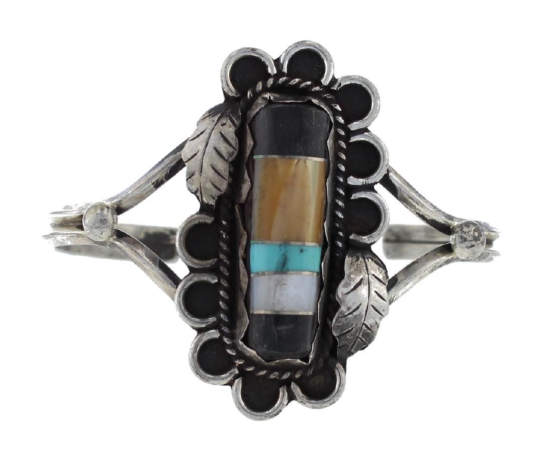 Sterling Silver Genuine Multi Stone Vintage Bracelet (1 of 1)