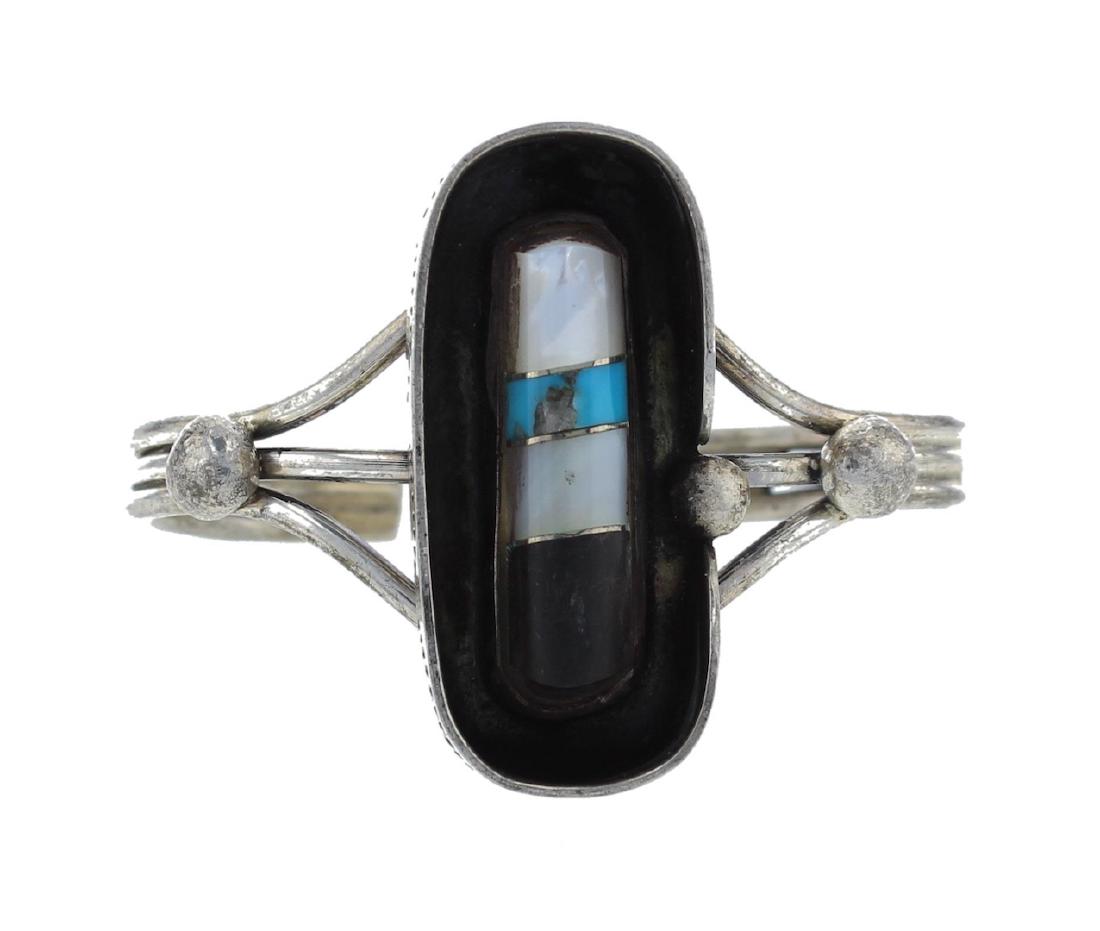 Sterling Silver Genuine Multi Stone Vintage Bracelet (1 of 1)