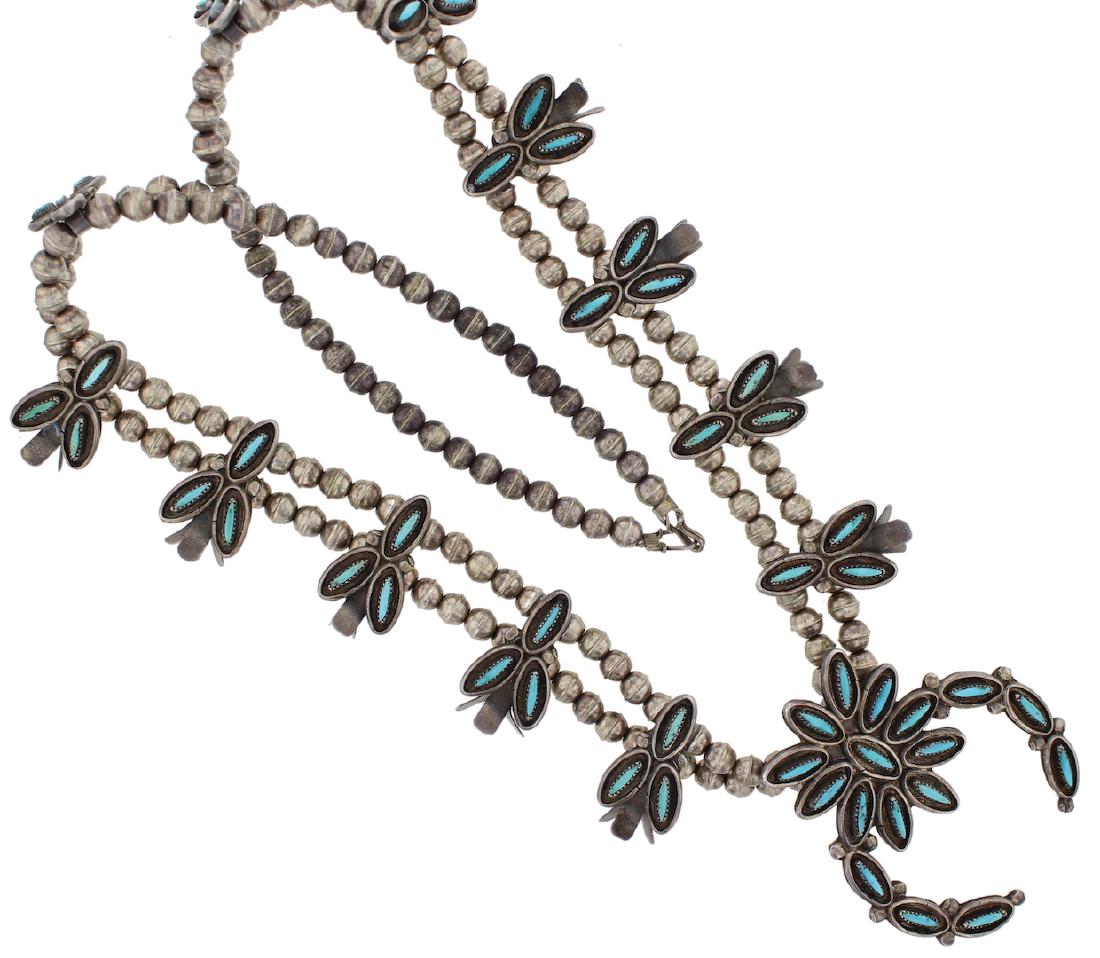 Sterling Silver Genuine Turquoise Needlepoint Antique (1 of 2)