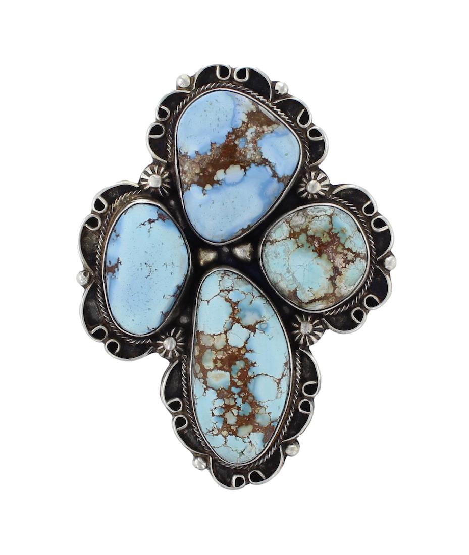 Sterling Silver Genuine Turquoise Ring Navajo Native (1 of 2)